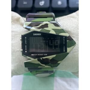 Skmei Unique Shaped Camo Colored Digital Watch